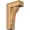 Ekena Millwork Merced Block Rough Sawn Bracket w/ Offset Brace, Western Red Cedar, 6"W x 14"D x 22"H BKT0604X14X22MRC05RWR - alternate 1